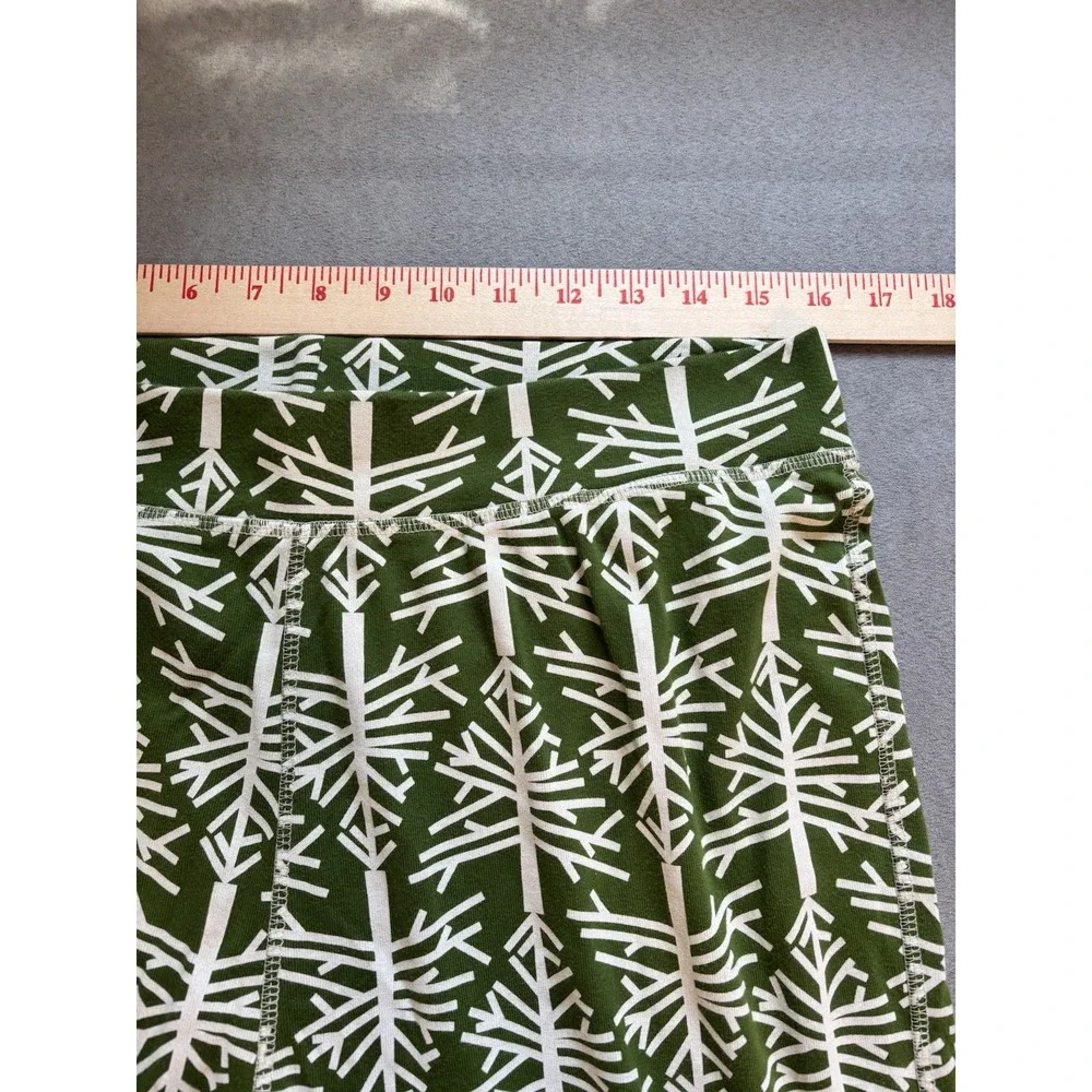 Pact Women Birch Tree Print Pajama Pants Sz L Jogger Organic Cotton Cozy Holiday